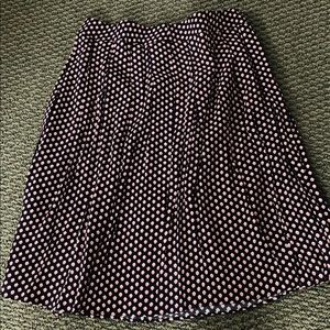 NWOT - Talbots Black/Rose/White Skirt (Sz 16)
